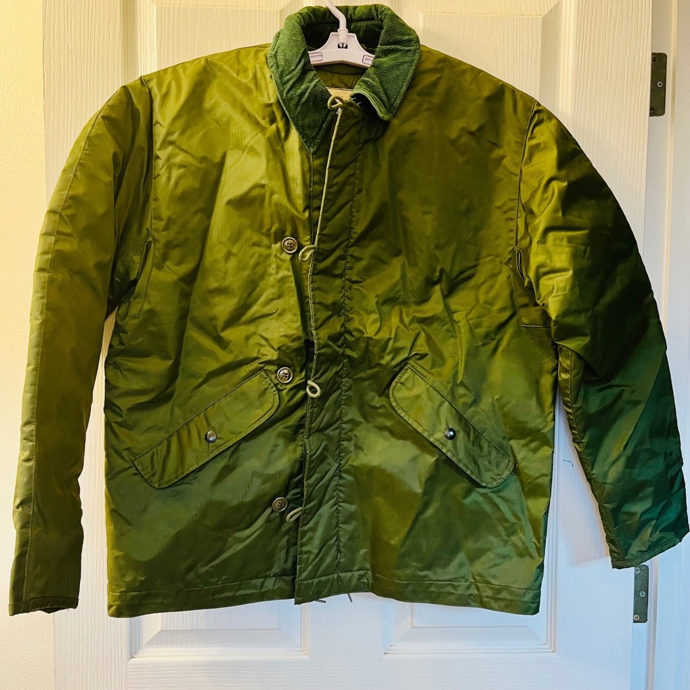 Alpha Industries Extreme Cold Weather Jacket Medium Green 1978 VTG USGI Navy